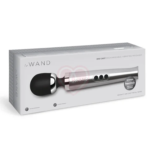 Вибромассажёр Le Wand Die Cast серебряный фото 3