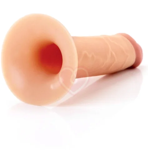 Фаллопротез Hollow Silicone Strap-On 20 см телесный фото 6