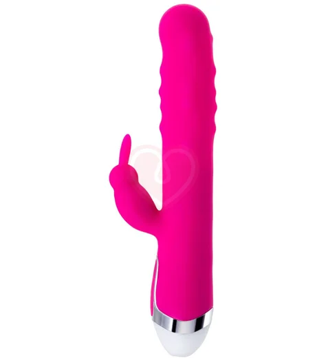 Вибратор-кролик с движущимися шариками Jos Balle розовый фото 3