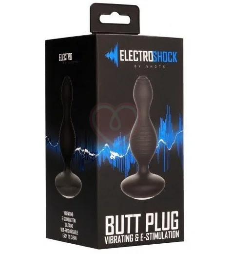 Анальная вибропробка с электростимуляцией Shots Vibrating Buttplug фото 3