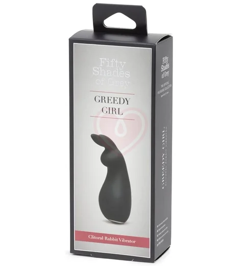 Клиторальный вибратор зайчик '50 оттенков серого' Greedy Girl чёрный фото 5