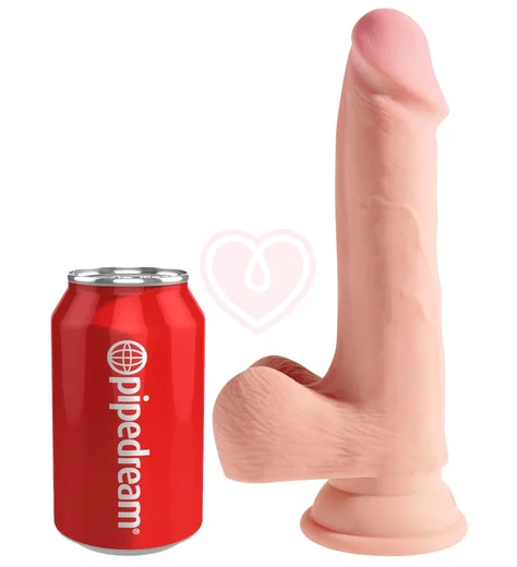 Фаллоимитатор с мошонкой на присоске King Cock Triple Density 16,5 см телесный фото 5