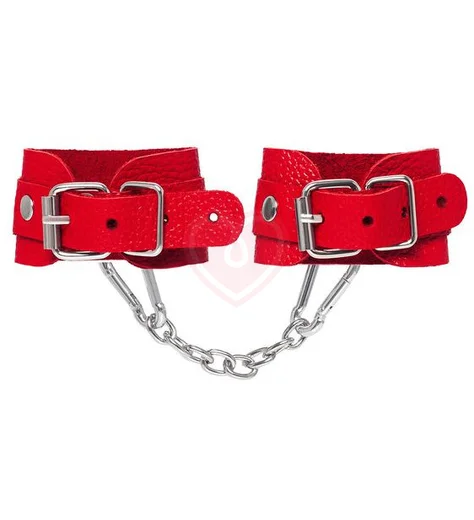 Наручники-браслеты со скругленными углами Pecado BDSM красные фото 2