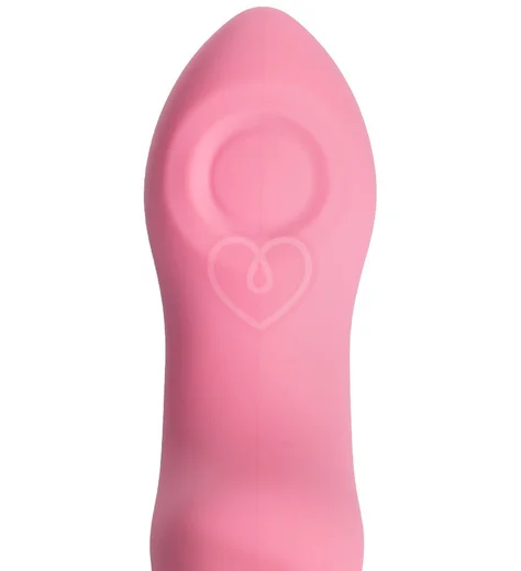 Вибратор с пульсирующей головкой Strap-On-Me Tapping Dildo Wave M розовый фото 10