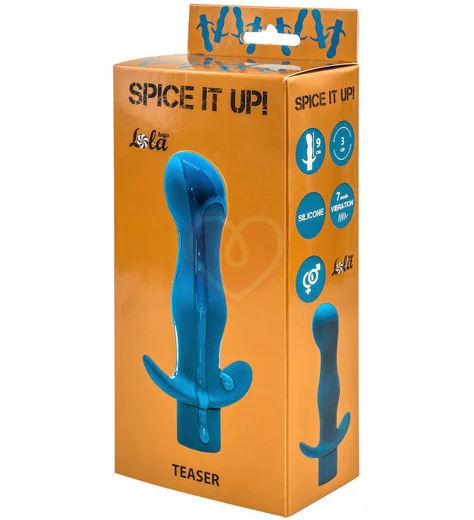 Анальная пробка с вибрацией Spice it up Teaser бирюзовая фото 2