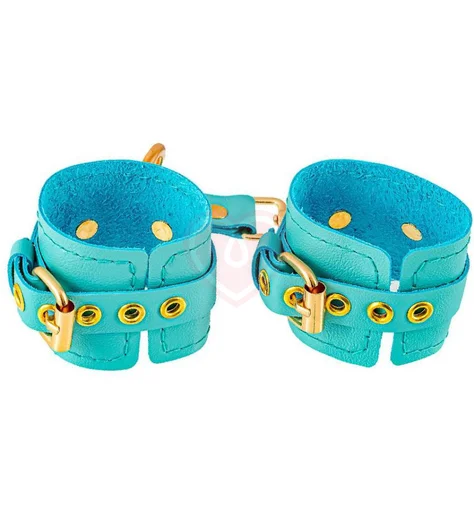 Наручники с кольцом Pecado голубые фото 2