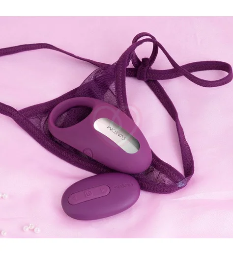 Эрекционное кольцо с вибрацией и пультом Svakom Winni фиолетовое фото 4