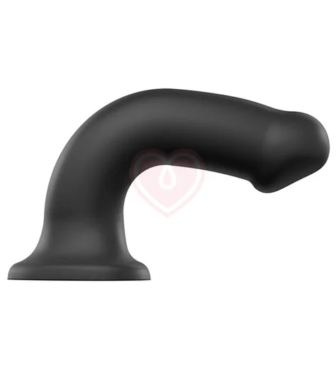 Гибкий фаллоимитатор на присоске Strap-on-me XL 20 см чёрный фото 3