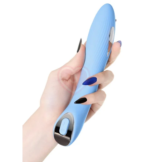 Вибратор для точки G с электростимуляцией Physics Tesla G-point голубой фото 4