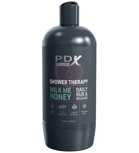 Мастурбатор вагина в бутылке геля Shower Therapy Milk Me Honey Light телесная фото 3