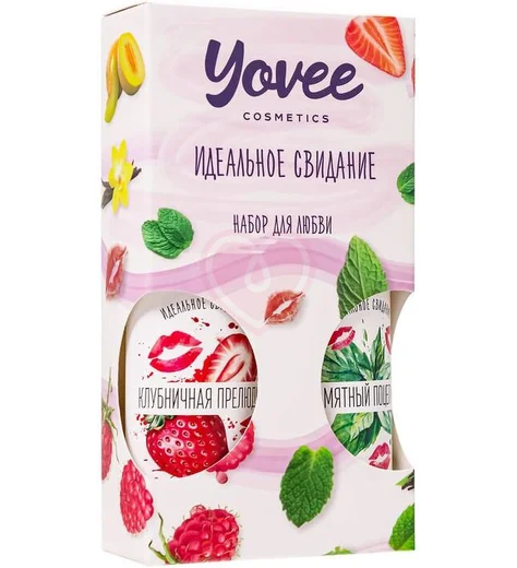 Набор для любви из 2 гелей-смазок Yovee со вкусом клубники и мяты фото 2