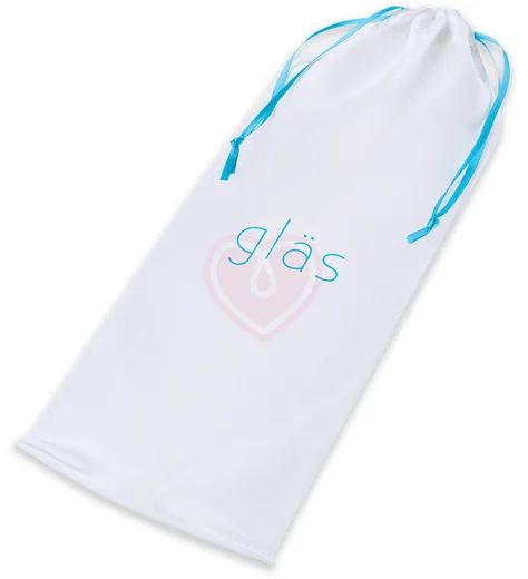 Стеклянный двусторонний фаллоимитатор Girthy Ribbed G-Spot Glass прозрачный фото 5