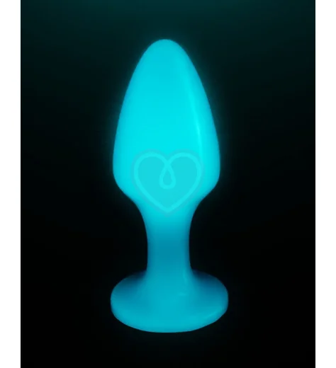 Светящаяся в темноте анальная пробка ToyFa 9,5 см белая фото 5