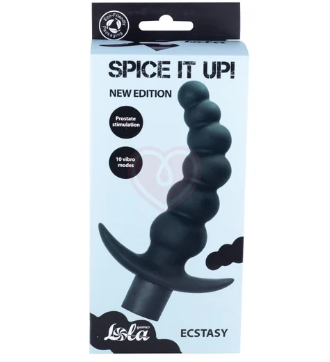 Анальные шарики c вибрацией Spice It Up Ecstasy черные фото 3