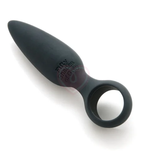 Анальная пробка '50 оттенков серого' Something Forbidden Silicone Butt Plug чёрная фото 3