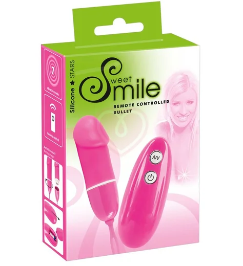 Минивибратор с дистанционным управлением Sweet Smile Bullet розовый фото 5