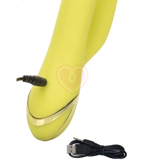 Вибратор со стимулятором клитора Dreaming Venice Vixen жёлтый фото 7