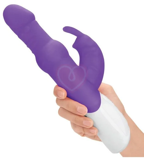 Вибратор хай-тек с ротацией Beads Rabbit фиолетовый фото 2