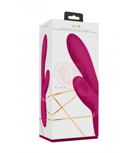 Вибратор Kyra с пульсацией на клиторальном стимуляторе розовый фото 3