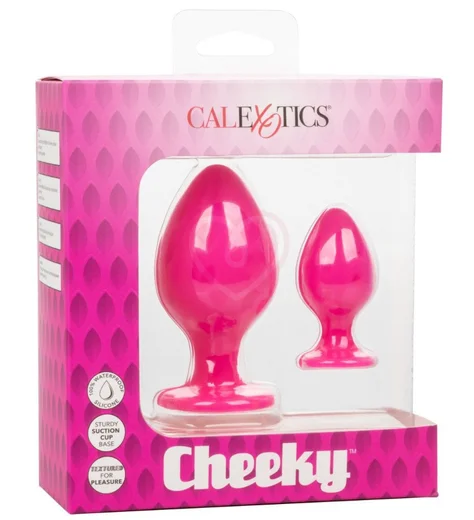 Набор из двух анальных пробок Cheeky розовый фото 4
