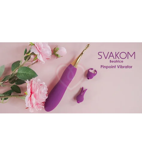 Точечный вибратор Svakom Beatrice с двумя насадками фото 4