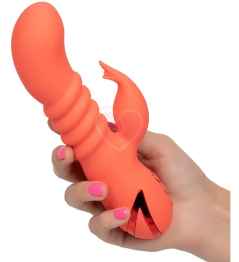 Вибратор с пульсацией Orange County Cutie оранжевый фото 3