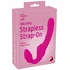 Безремневой страпон с вибрацией розовый фото 2