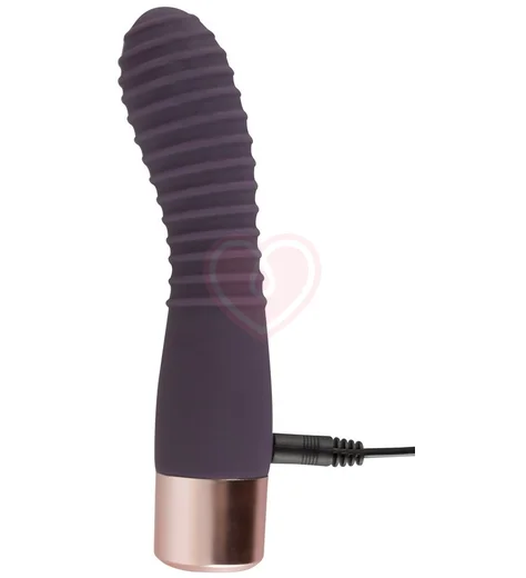 Ребристый вибратор с изгибом Elegant Series Flexy Vibe фото 4