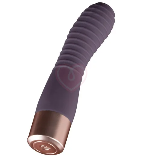 Ребристый вибратор с изгибом Elegant Series Flexy Vibe фото 6