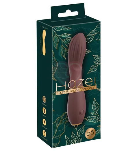 Вибратор Hazel 05 с изогнутым кончиком коричневый фото 6