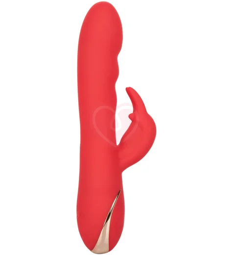 Мягкий вибратор-кролик с нагревом Signature Heated Ultra-Soft Rabbit красный фото 3