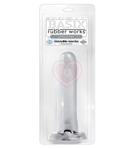 Прямой фаллоимитатор Basix Smoothy 13 см прозрачный фото 2