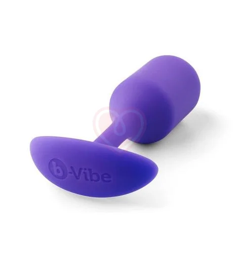 Утяжелённая анальная пробка для ношения b-Vibe Snug Plug 2 малая фиолетовая фото 6
