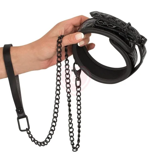 Ошейник и поводок с геометрическим узором Bad Kitty Collar With Leash фото 2