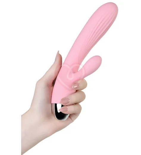 Вибратор с пульсацией и подогревом Jos Milly розовый фото 4