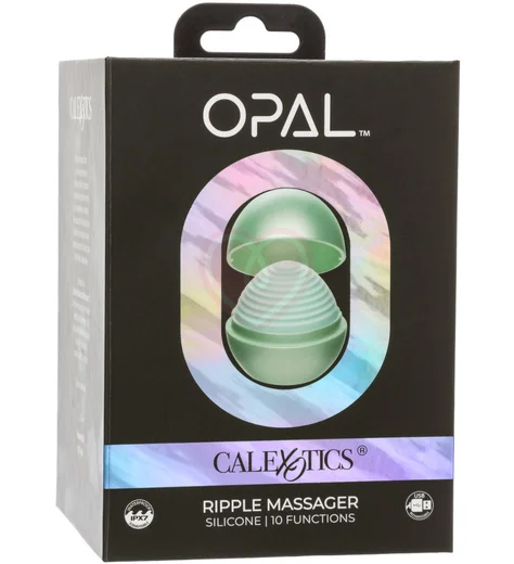 Круглый мини-вибратор с ребрышками Opal Ripple Massager фото 6