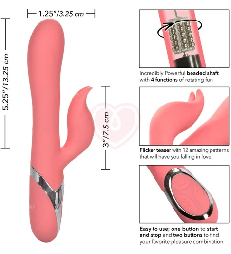 Вибратор-кролик с ротацией Enchanted Tickler розовый фото 3