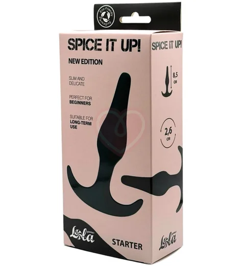Узкая анальная пробка Spice It Up Starter чёрная фото 3