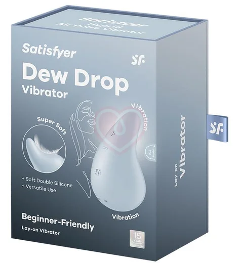 Вибратор для внешней стимуляции Satisfyer Dew Drop голубой фото 4