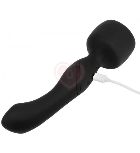 Двусторонний массажёр с нагревом Heating Wand чёрный фото 4