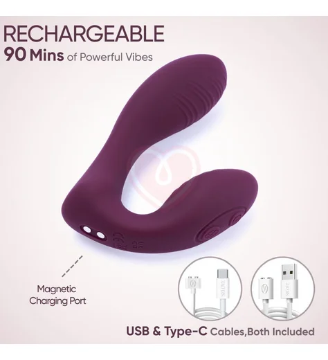 Вибратор с пультом Selove DuoFlex фиолетовый фото 5