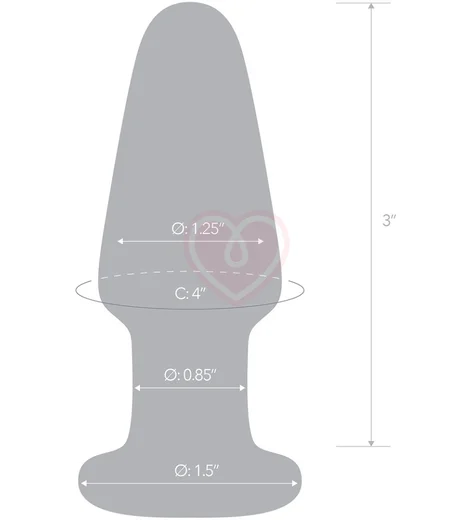 Маленькая стеклянная прозрачная анальная пробка фото 5