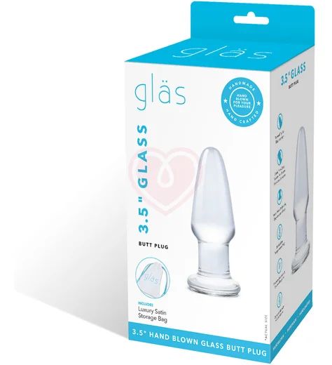 Маленькая стеклянная прозрачная анальная пробка фото 7