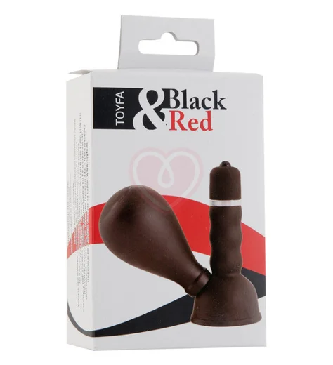 Помпа для сосков с вибрацией ToyFa Black&Red чёрная фото 2