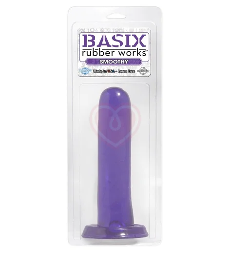 Прямой фаллоимитатор Basix Smoothy 13 см фиолетовый фото 2