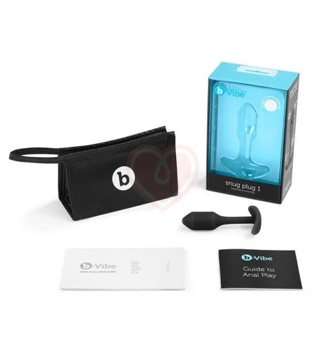 Утяжелённая анальная пробка для ношения b-Vibe Snug Plug 1 мини чёрная фото 3