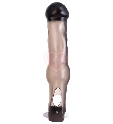 Насадка на пенис с кольцом ToyFa Xlover чёрная фото 2