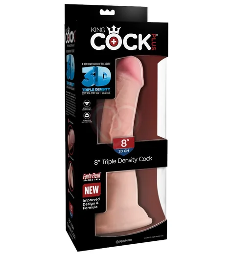 Фаллоимитатор на присоске King Cock Triple Density 20 см телесный фото 5