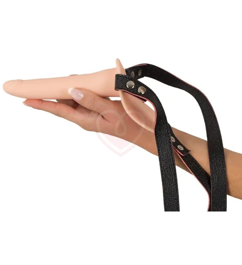 Гладкий страпон с вибрацией на ремешках Vibrating Strap-On фото 2