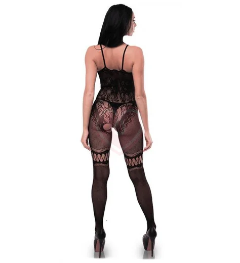 Узорчатый кэтсьюит Amor El Valencia чёрный фото 2